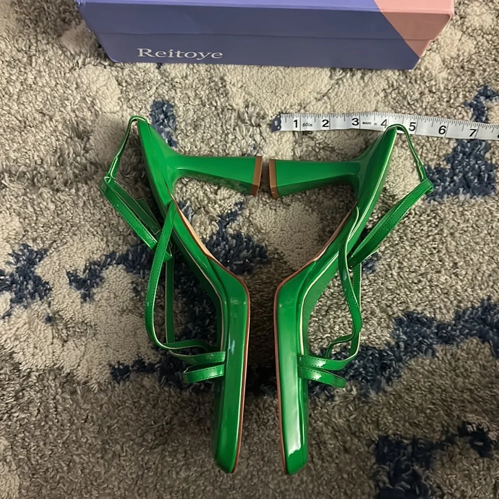 Reitoye Green Women’s Heel Sandals Size 12 - Picture 2 of 6